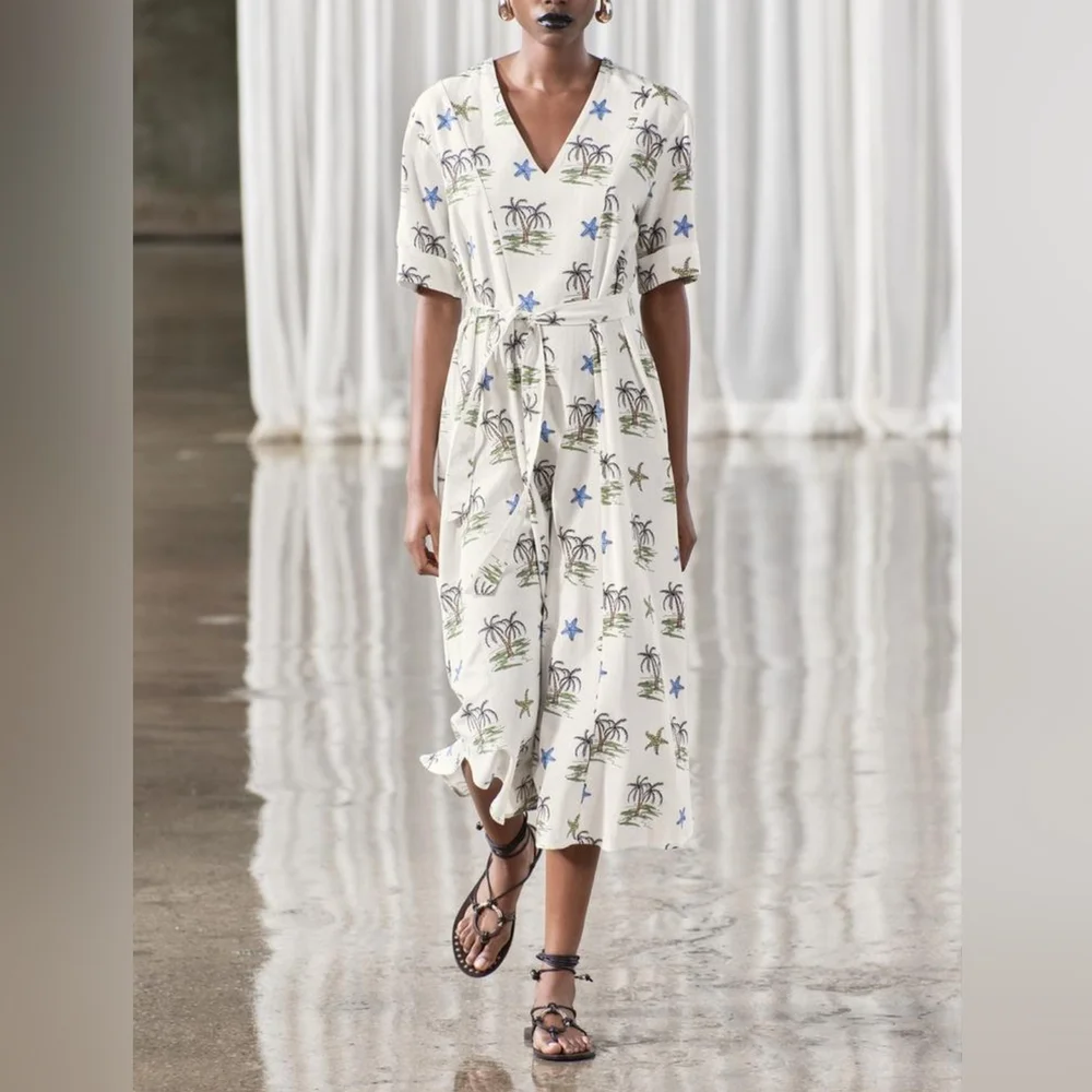 ZARA ZW COLLECTION PRINTED DRESS